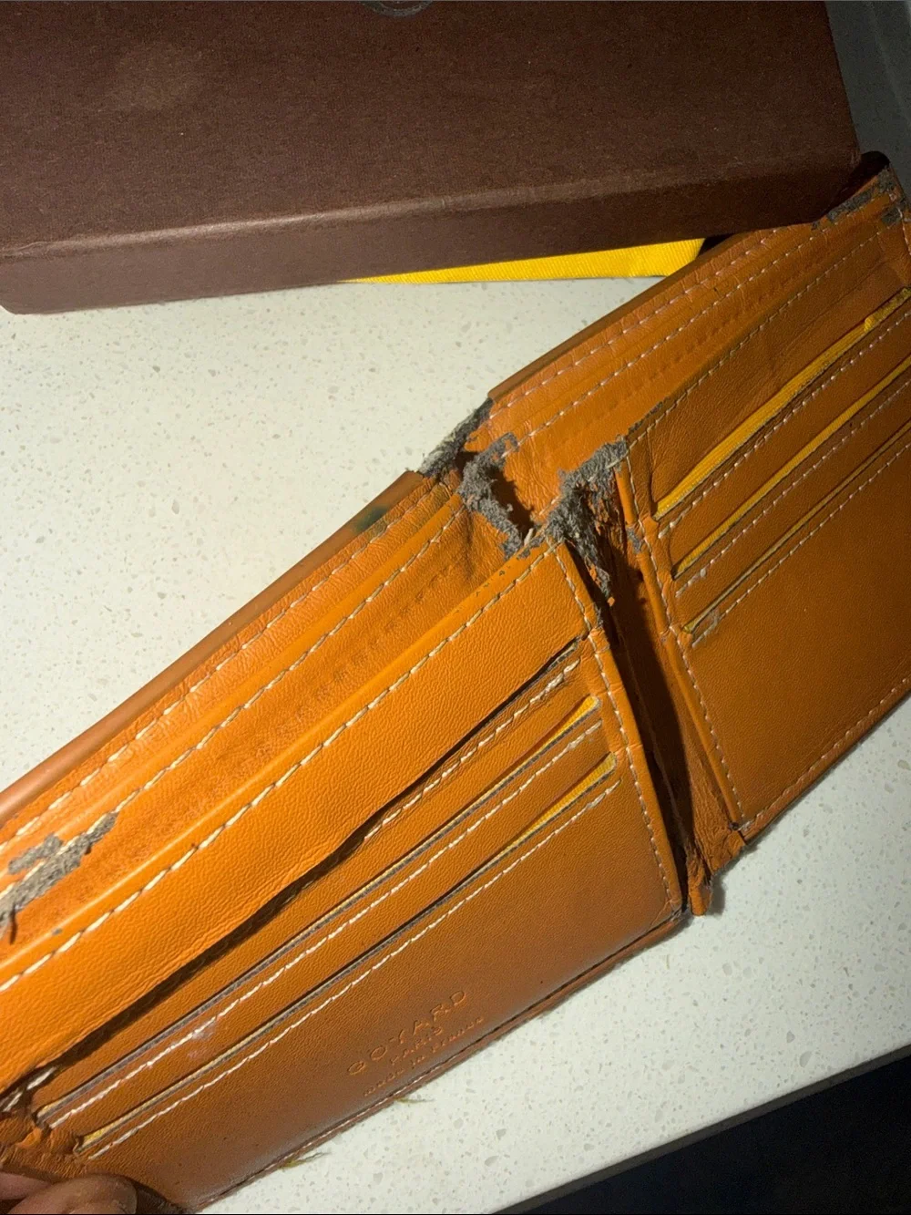 Goyard Black and Tan Canvas Bi-Fold Card Holder